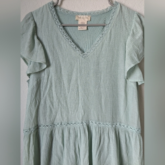 Altar'd State Sage Frilled Tiered Mini Dress Romantic Feminine Coquette - Picture 4 of 10